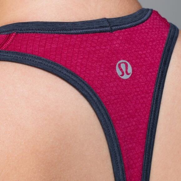 Lululemon Ebb & Flow Racerback Tank Heathered Bumble Berry Size 6 - Picture 4 of 11